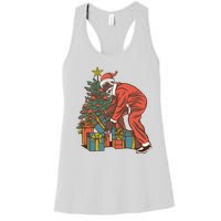 Black Santa Claus Funny Christmas Gift Women's Racerback Tank