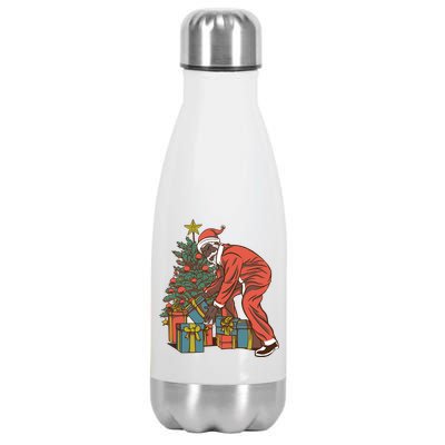 Black Santa Claus Funny Christmas Gift Stainless Steel Insulated Water Bottle