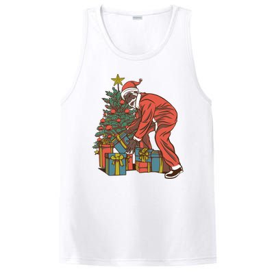 Black Santa Claus Funny Christmas Gift PosiCharge Competitor Tank