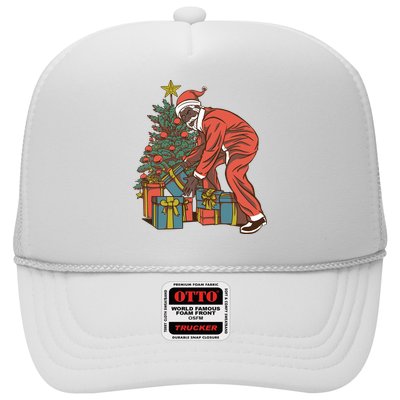 Black Santa Claus Funny Christmas Gift Trucker Hat