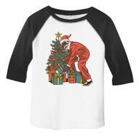 Black Santa Claus Funny Christmas Gift Toddler Fine Jersey T-Shirt