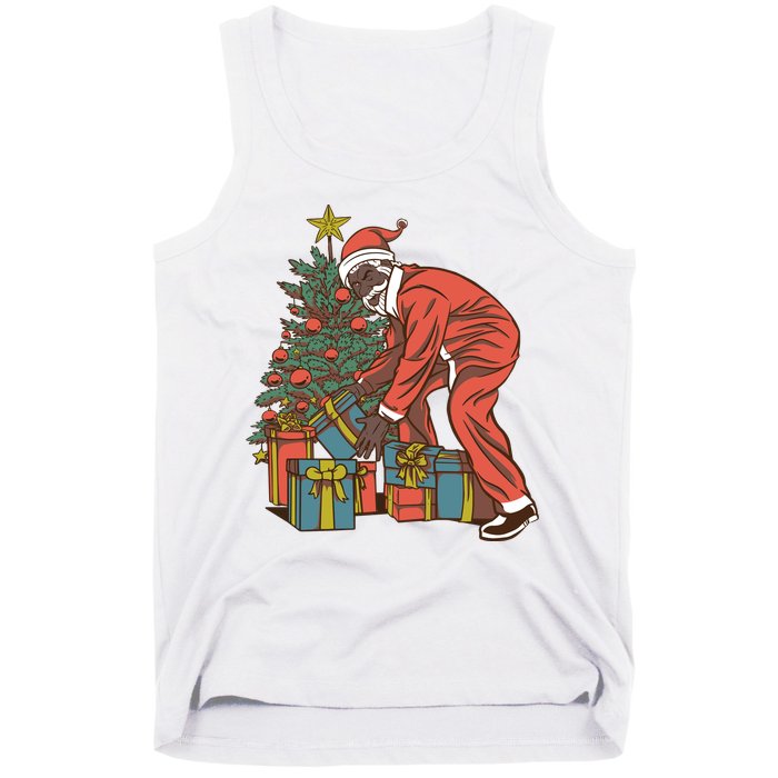 Black Santa Claus Funny Christmas Gift Tank Top