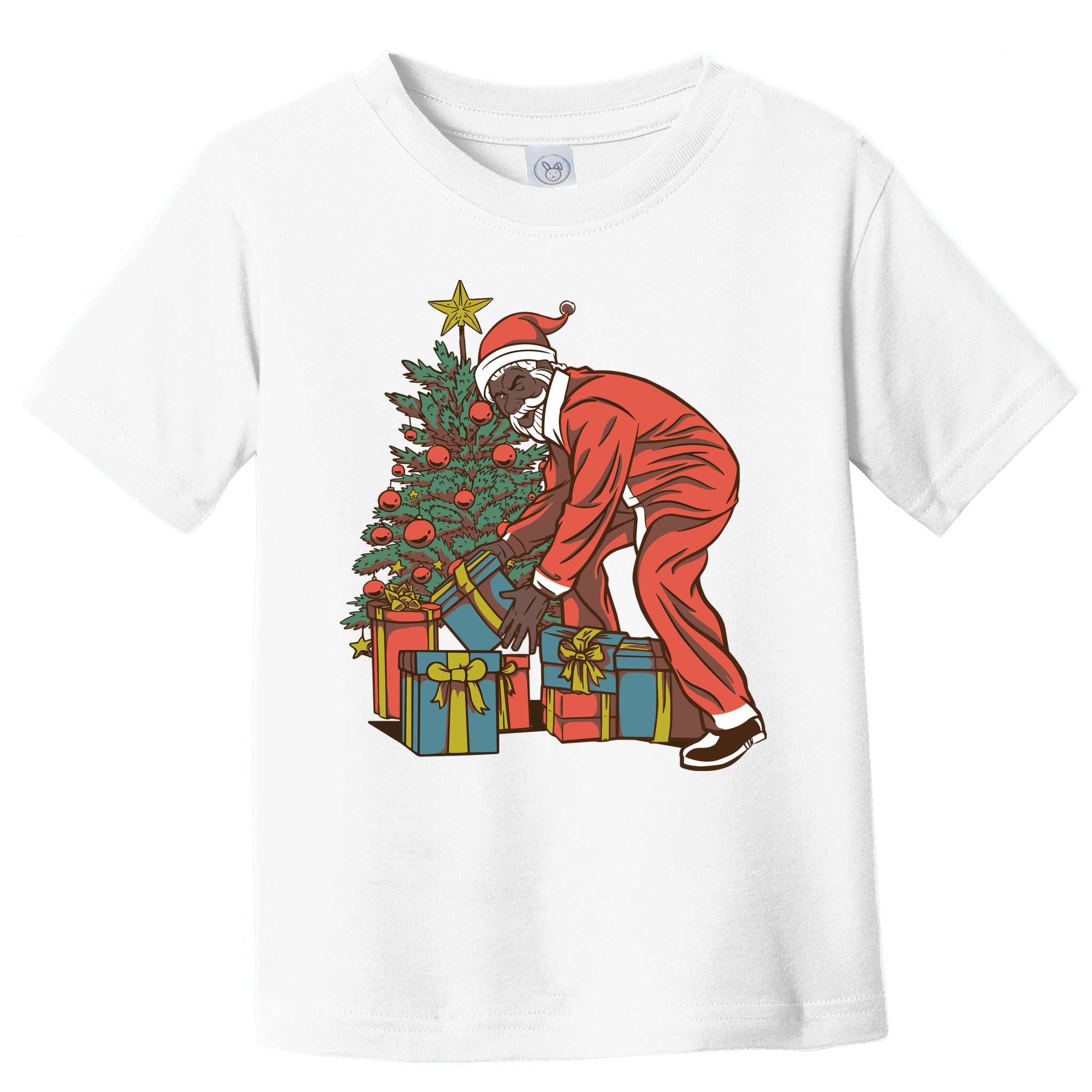 Black Santa Claus Funny Christmas Gift Toddler T-Shirt