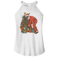 Black Santa Claus Funny Christmas Gift Women's Perfect Tri Rocker Tank