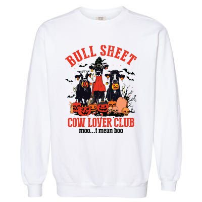 Bull Sheet Cow Lover Club Funny Halloween Ghost Pumpkins Garment-Dyed Sweatshirt