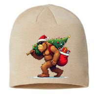 Bigfoot Santa Christmas Tree Lights Funny Xmas Sasquatch Sustainable Beanie