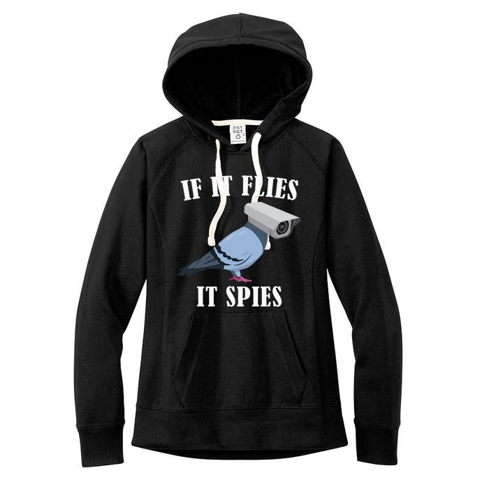 Birds Spie Conspiracy Joke Meme Surveillance Women's Fleece Hoodie