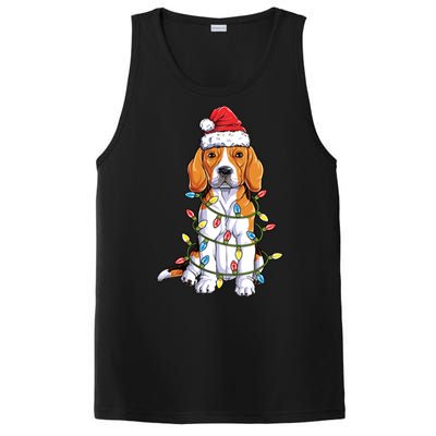 Beagle Santa Christmas Tree Lights Xmas Funny Gift Boys Funny Gift PosiCharge Competitor Tank