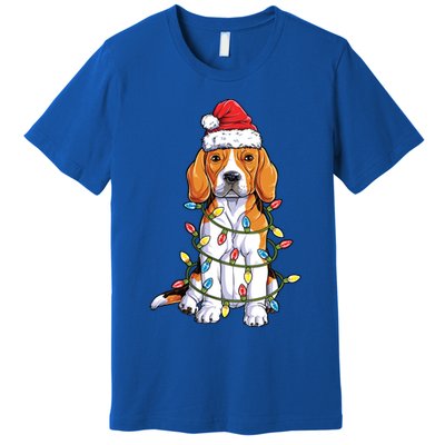 Beagle Santa Christmas Tree Lights Xmas Funny Gift Boys Funny Gift Premium T-Shirt