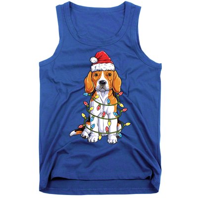 Beagle Santa Christmas Tree Lights Xmas Funny Gift Boys Funny Gift Tank Top