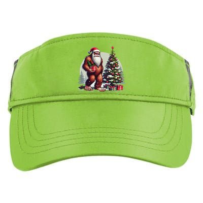 Bigfoot Santa Christmas Tree Lights Xmas Sasquatch Lovers Adult Drive Performance Visor