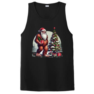 Bigfoot Santa Christmas Tree Lights Xmas Sasquatch Lovers PosiCharge Competitor Tank