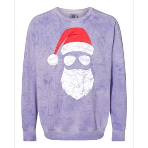 Bearded Santa Claus Hipster Colorblast Crewneck Sweatshirt