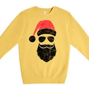 Bearded Santa Claus Hipster Premium Crewneck Sweatshirt