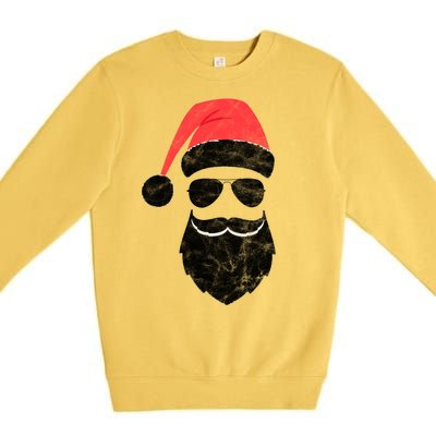 Bearded Santa Claus Hipster Premium Crewneck Sweatshirt