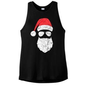 Bearded Santa Claus Hipster Ladies PosiCharge Tri-Blend Wicking Tank