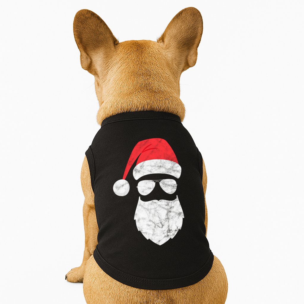 Bearded Santa Claus Hipster Doggie Tank