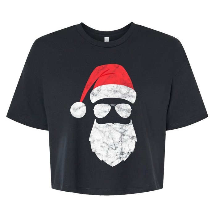 Bearded Santa Claus Hipster Bella+Canvas Jersey Crop Tee