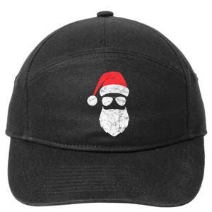 Bearded Santa Claus Hipster 7-Panel Snapback Hat