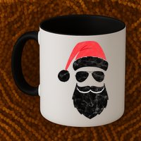 Bearded Santa Claus Hipster Mug