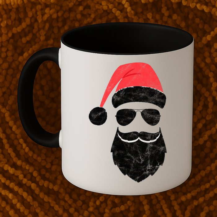 Bearded Santa Claus Hipster Mug