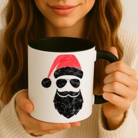 Bearded Santa Claus Hipster Mug