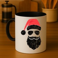 Bearded Santa Claus Hipster Mug