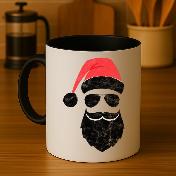 Bearded Santa Claus Hipster Mug