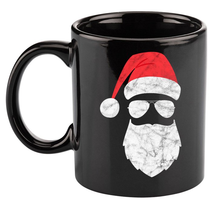 Bearded Santa Claus Hipster 11oz C Handle Ceramic Mug