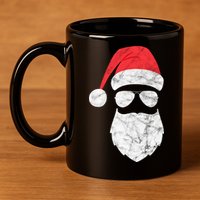 Bearded Santa Claus Hipster 11oz C Handle Ceramic Mug