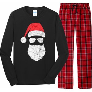 Bearded Santa Claus Hipster Long Sleeve Pajama Set