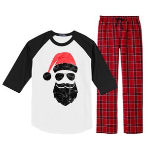 Bearded Santa Claus Hipster Raglan Sleeve Pajama Set