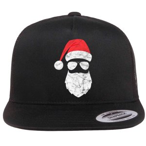 Bearded Santa Claus Hipster Flat Bill Trucker Hat