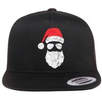 Bearded Santa Claus Hipster Flat Bill Trucker Hat