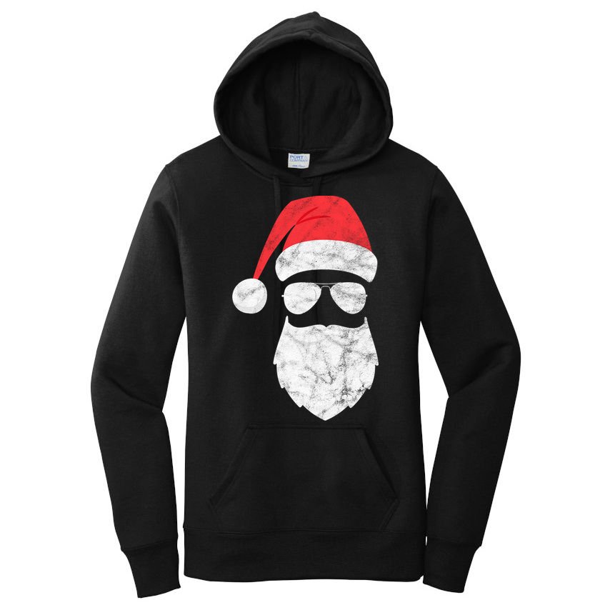 Bearded Santa Claus Hipster Women's Pullover Hoodie