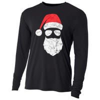 Bearded Santa Claus Hipster Cooling Performance Long Sleeve Crew