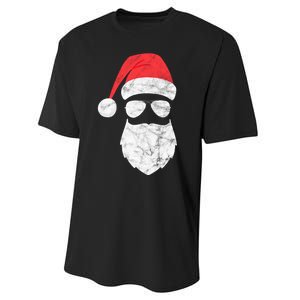 Bearded Santa Claus Hipster Performance Sprint T-Shirt