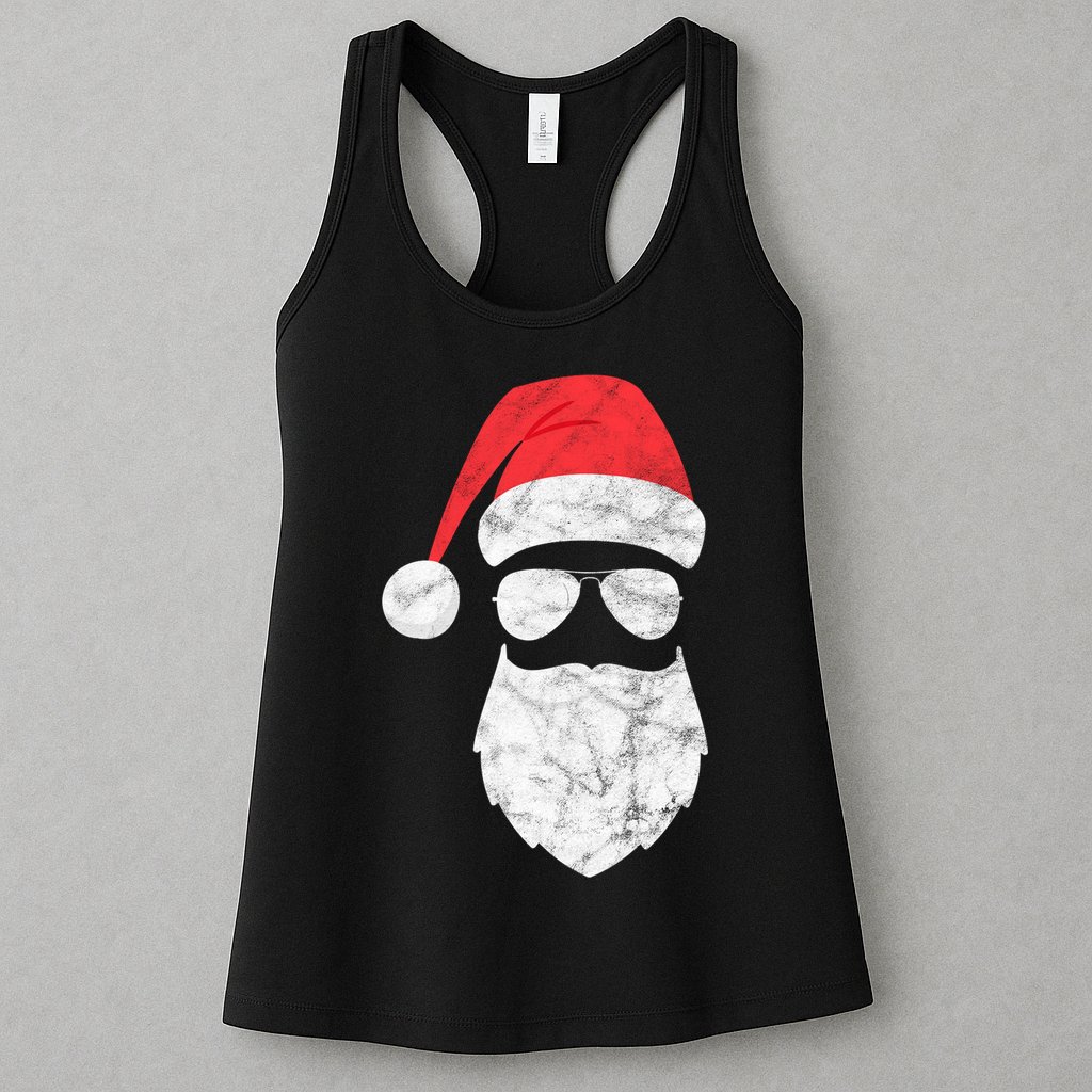 Bearded Santa Claus Hipster Womens Tank Top
