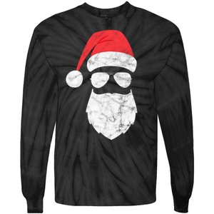 Bearded Santa Claus Hipster Tie-Dye Long Sleeve Shirt