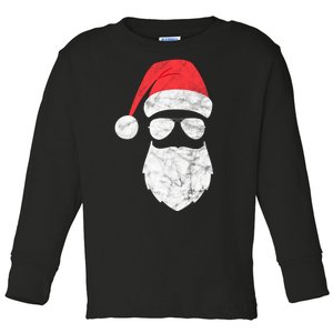 Bearded Santa Claus Hipster Toddler Long Sleeve Shirt