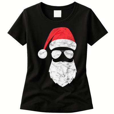 Bearded Santa Claus Hipster Womens T-Shirt