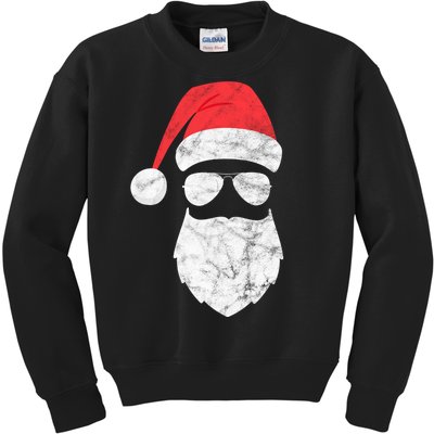 Bearded Santa Claus Hipster Kids Sweatshirt