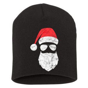 Bearded Santa Claus Hipster Short Acrylic Beanie