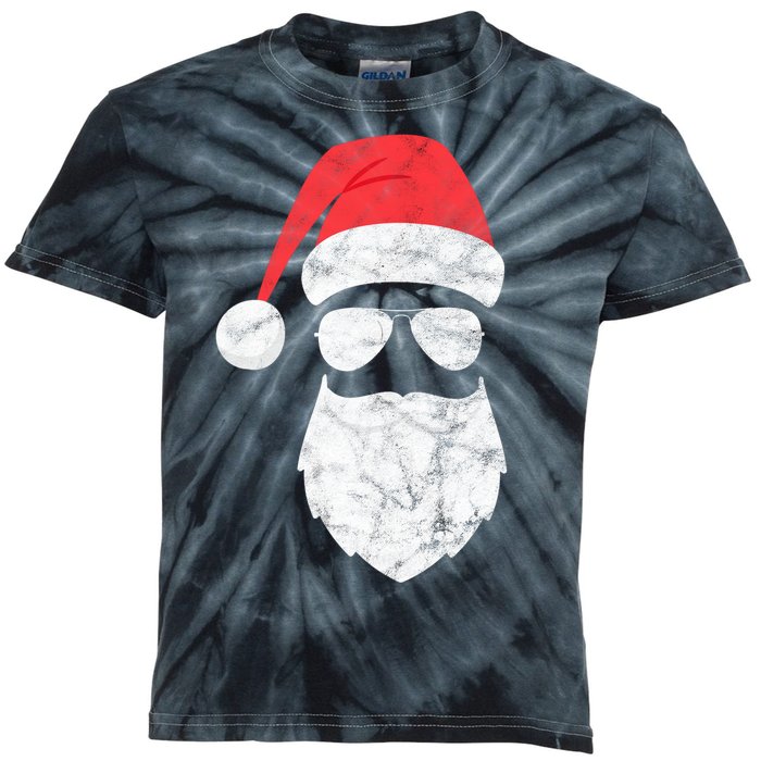 Bearded Santa Claus Hipster Kids Tie-Dye T-Shirt