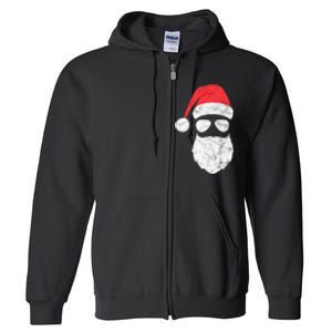 Bearded Santa Claus Hipster Full Zip Hoodie