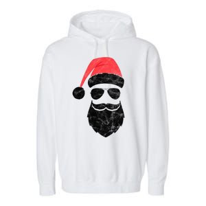 Bearded Santa Claus Hipster Garment-Dyed Fleece Hoodie