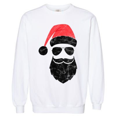Bearded Santa Claus Hipster Garment-Dyed Sweatshirt