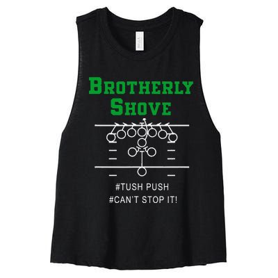 Brotherly Shove Classic Women's Racerback Cropped Tank