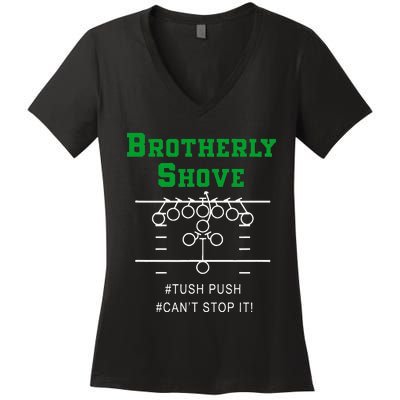 Brotherly Shove Classic Women's V-Neck T-Shirt