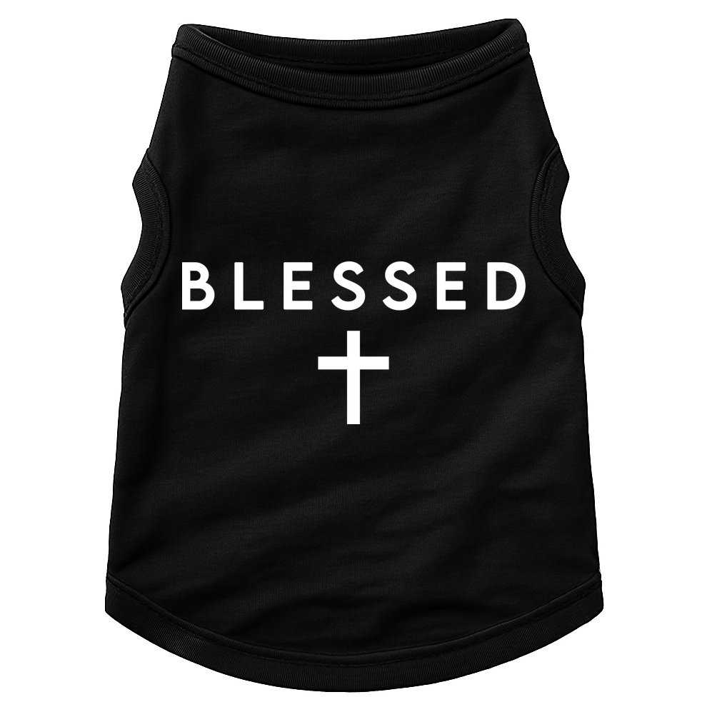 Blessed Simple Cross Doggie Tank